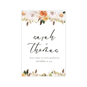 Pop Romance Vertical Welcome Sign