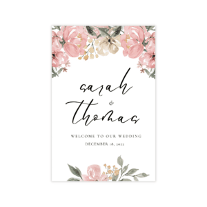 Parisian Pink Nude Vertical Welcome Sign