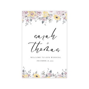 French Vintage Vertical Welcome Sign