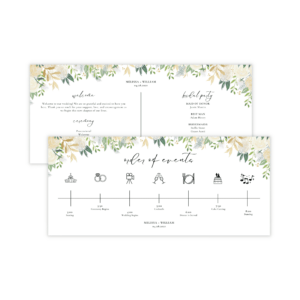 Classic Gold & Green Program Card