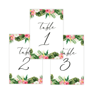 Tropical Table Number (Number)