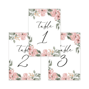 Parisian Pink Nude Table Number (Number)