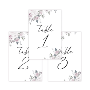 Dreamy Violet Blush Table Number (Number)