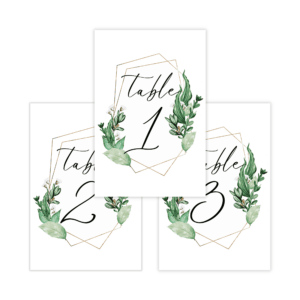 Lush Greenery Table Number (Number)