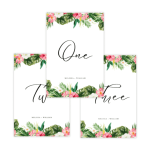 Tropical Table Number (Words)