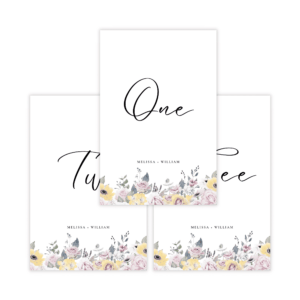 French Vintage Table Number (Words)