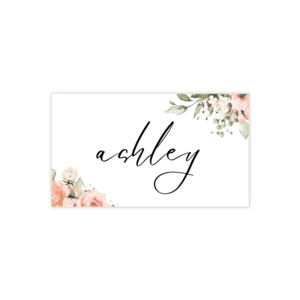 Bohemian Peach & Coral Name Card