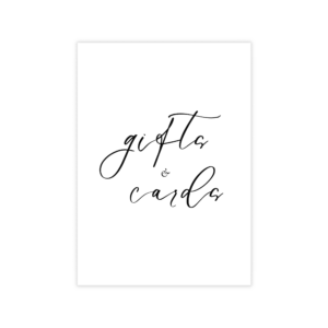 Minimalist Black and White Gifts & Cards Sign