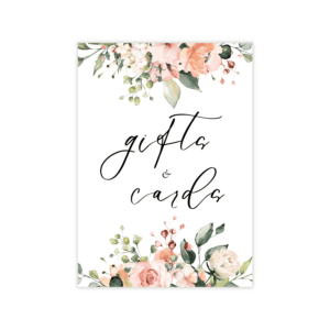Bohemian Peach & Coral Gifts and Cards Sign
