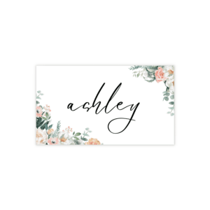 Glam Blush & Peach Name Card