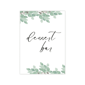 Modern Greenery Dessert Bar