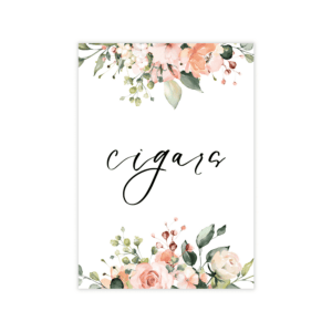 Bohemian Peach & Coral Cigars Sign