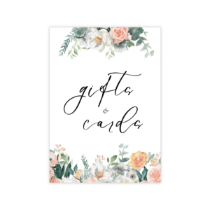Glam Blush & Peach Gifts & Cards Sign