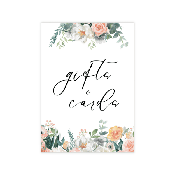 17 11 Glam Blush & Peach Gifts & Cards Sign
