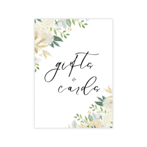 Classic Gold & Green Gifts & Cards Sign