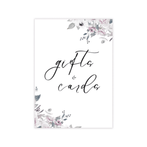 Dreamy Violet Blush Gifts & Cards Sign