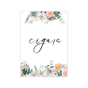 Glam Blush & Peach Cigars Sign
