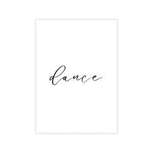 Minimalist Black and White Dance Sign