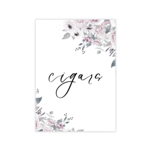 Dreamy Violet Blush Cigars Sign