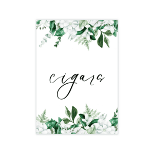 Lush Greenery Cigars Sign