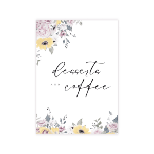 French Vintage Desserts & Coffee Sign