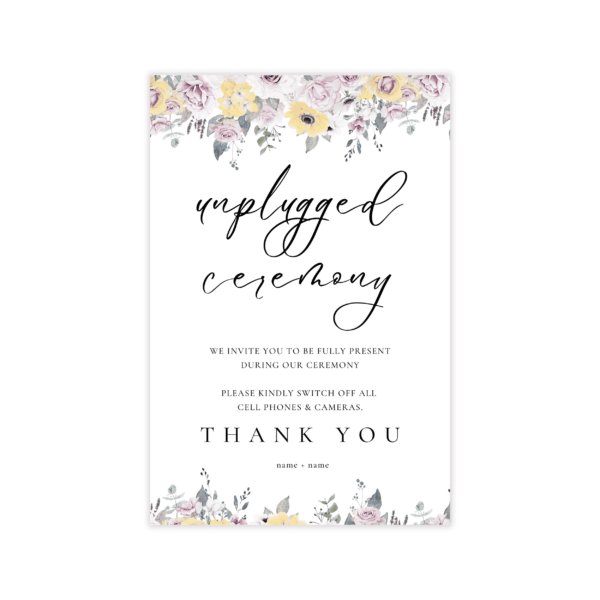 2 11 French Vintage Unplugged Ceremony Sign