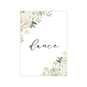 Classic Gold & Green Dance Sign