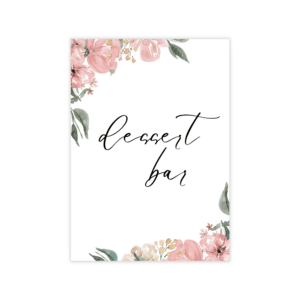 Parisian Pink Nude Dessert Bar Sign