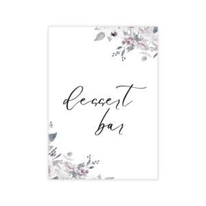 Dreamy Violet Blush Dessert Bar Sign