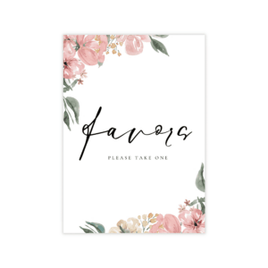 Parisian Pink Nude Favors Sign