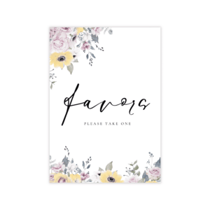 French Vintage Favors Sign