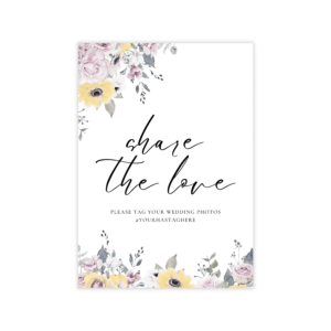 French Vintage Hashtag Sign