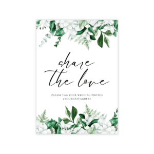 Lush Greenery Hashtag Sign