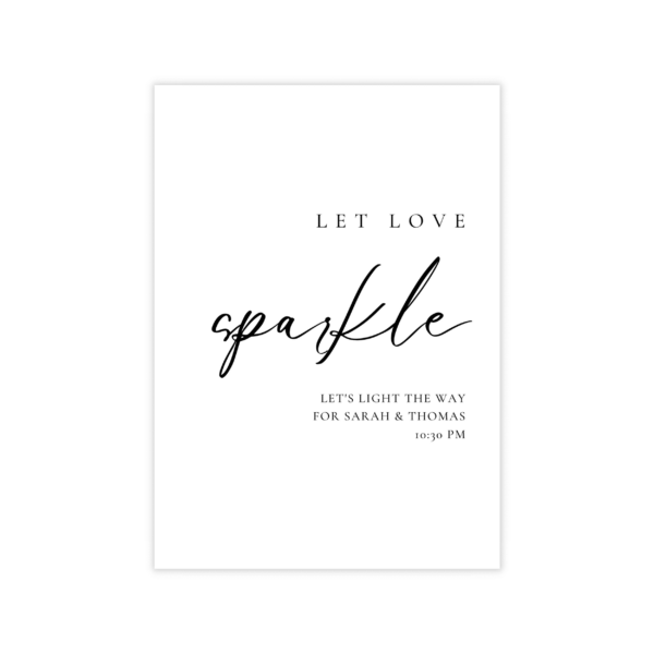 Minimalist Black and White Sparklers