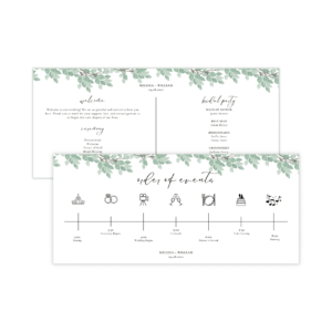 Modern Greenery Program Card