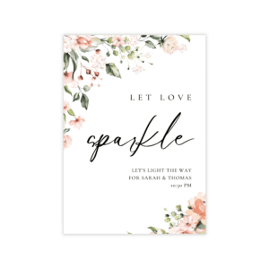 Bohemian Peach & Coral Sparklers Sign