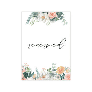 Glam Blush & Peach Reserved Sign