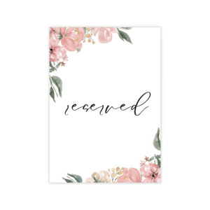 Parisian Pink Nude Reserved Sign