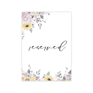 French Vintage Reserved Sign