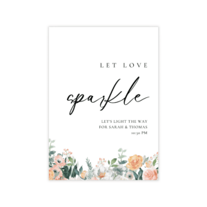 Glam Blush & Peach Sparklers Sign