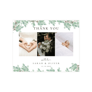 Modern Greenery Thank You Card