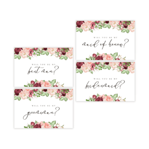 Romantic Burgundy Blush Proposal