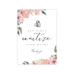 Parisian Pink Nude Sanitize Your Hand Sign