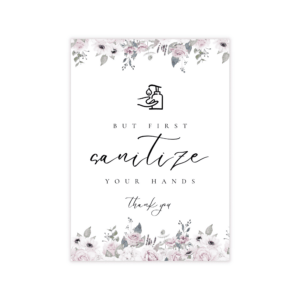 Dreamy Violet Blush Sanitize Your Hand Sign