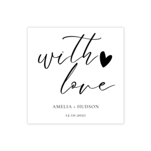 Minimalist Black and White Favor Tags