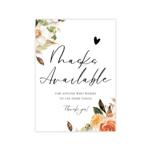 Pop Romance Mask Available Sign