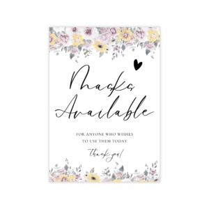 French Vintage Mask Available Sign