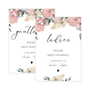 Parisian Pink Nude Bathroom Sign