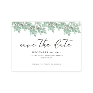 Modern Greenery Save The Date