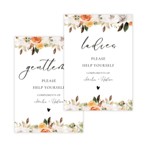 Pop Romance Bathroom Sign